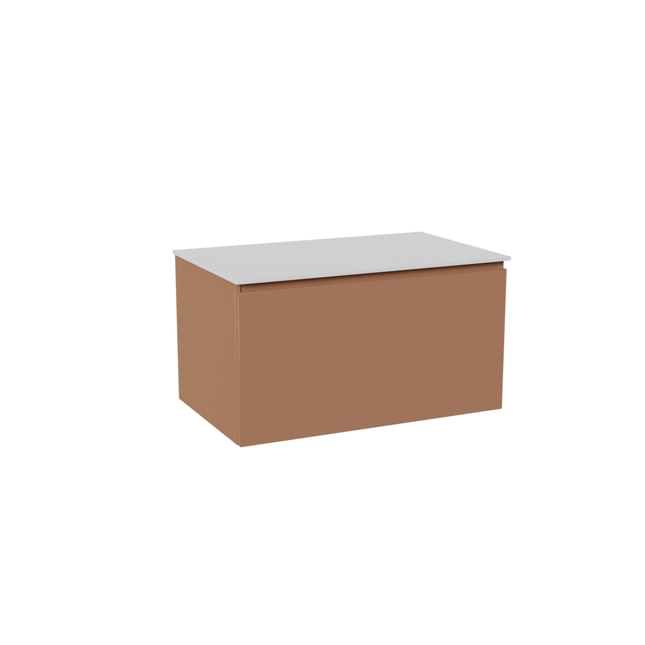 Balmani Sfera meuble salle de bains suspendu 90 x 55 cm cotto avec Stretto tablette simple en solid surface blanc mat