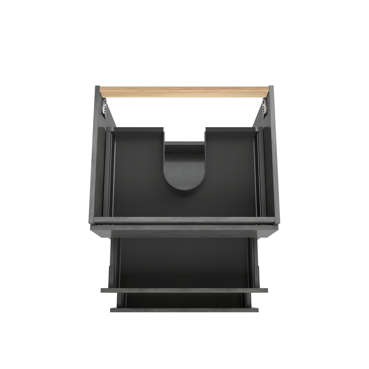 Balmani Lucida staande wastafelonderkast 67,5 x 55 cm beton donkergrijs 3 lades