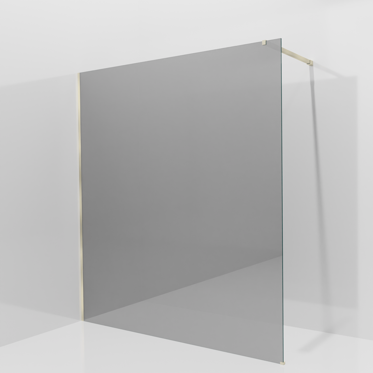 Balmani Modular douche à l'italienne: 180 x 200 cm, Miroir Reflex, avec coating, Profil Brushed Champagne Gold