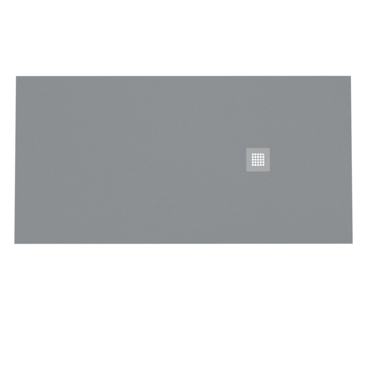 Balmani Vega douchebak 180 x 90 cm composietmarmer donkergrijs leisteenstructuur