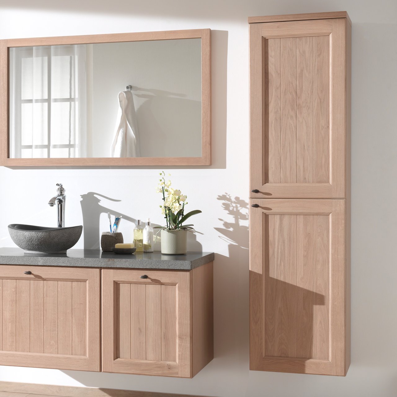 Balmani Legno Abdeckplatte für Hochschrank, Eiche verwittert, 45 cm