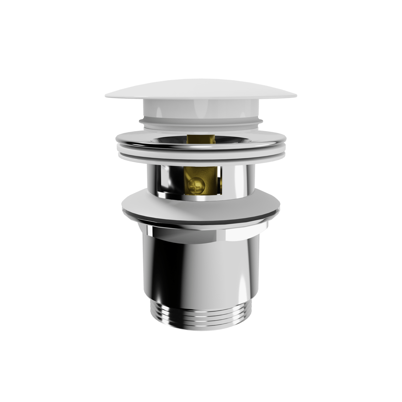 Santeg afvoerplug afsluitbaar porselein Hoogglans Wit