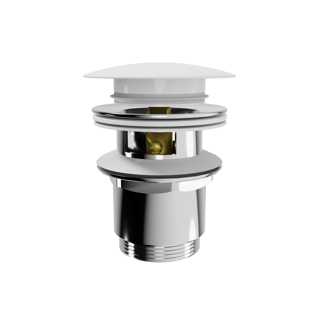 Santeg afvoerplug afsluitbaar porselein Hoogglans Wit