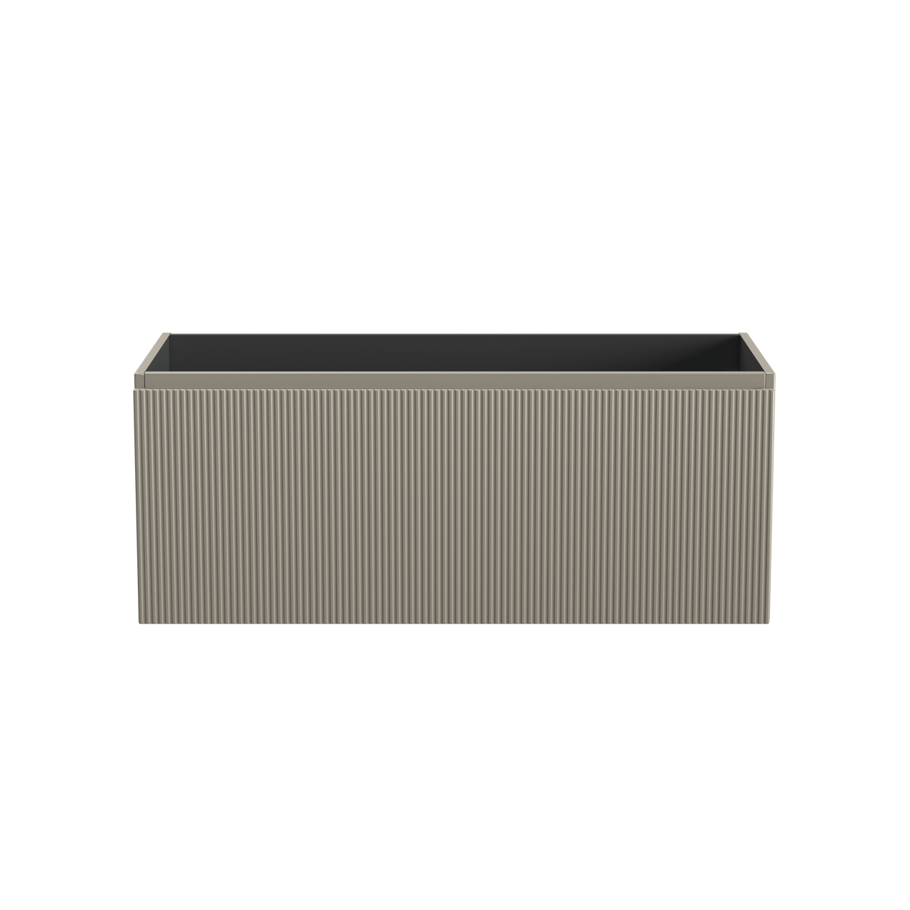 Storke Ribs meuble sous-vasque suspendu 120 x 52 cm soie grise 2 tiroirs