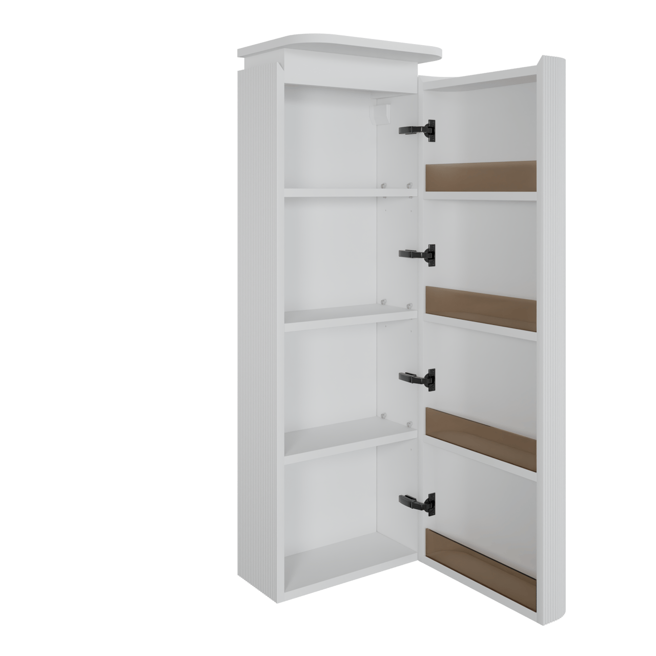 Balmani Moon colonne salle de bains suspendue droite blanc mat 44 x 32 x 130 cm