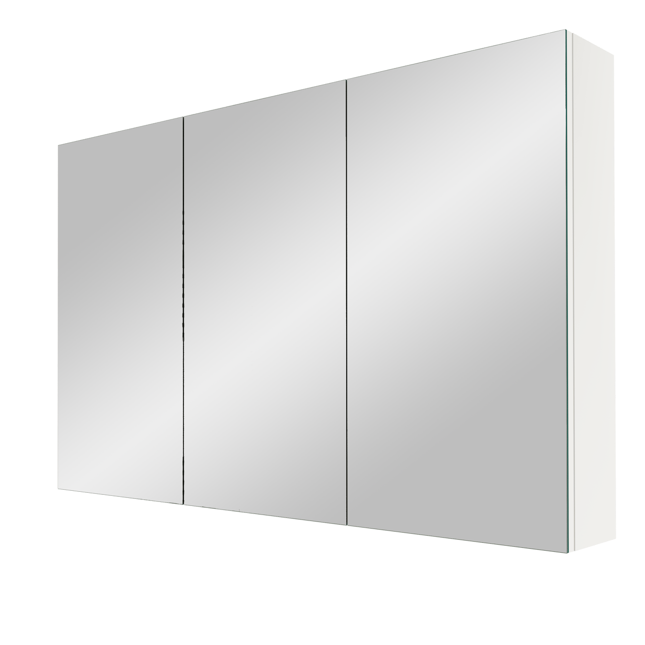 Linie Montro Spiegelschrank Bad: 120 x 75 cm, Weiß matt