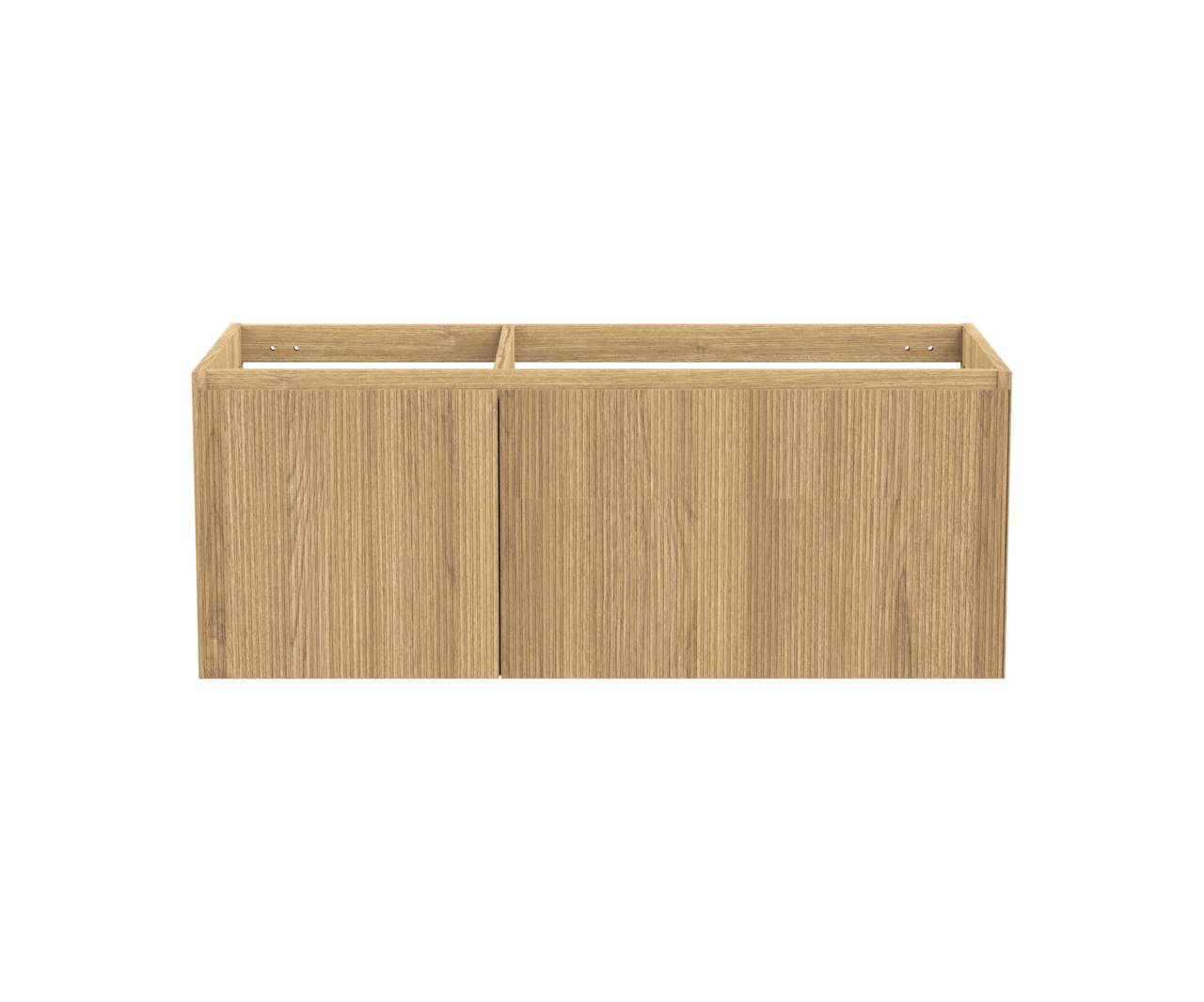 Balmani Fila meuble sous-vasque suspendu 120 x 55 cm asymétrique à droite plaqué chêne naturel 4 tiroirs