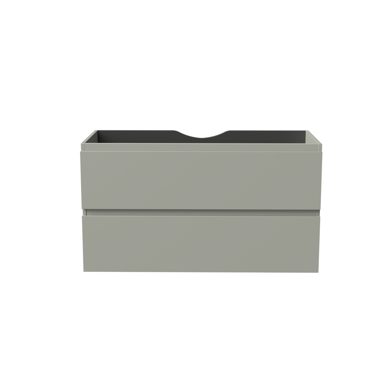 Linie Lado meuble sous-lavabo suspendu 100 x 46 cm Greige 2 tiroirs