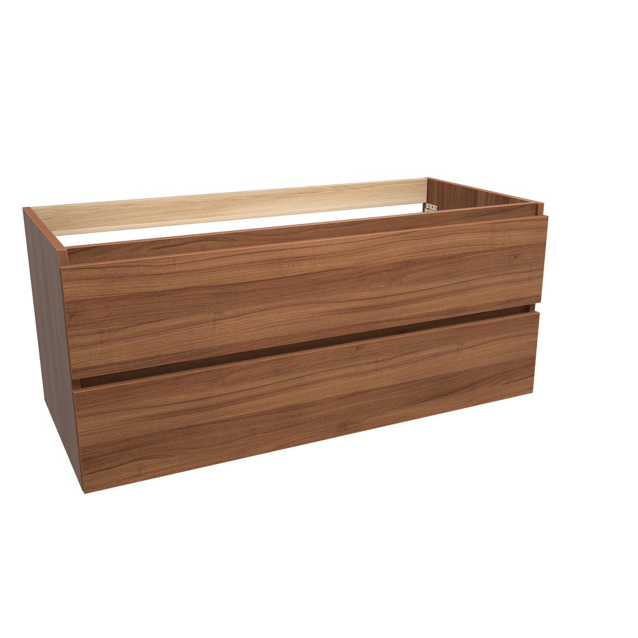 Balmani Lucida zwevende wastafelonderkast 120 x 55 cm notenhout 2 lades