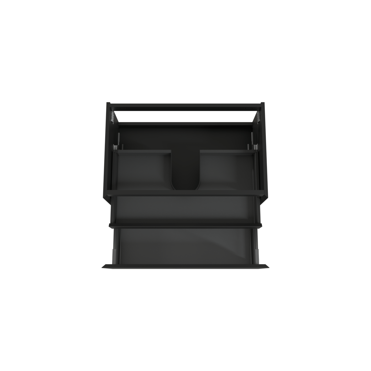 Balmani Idra meuble sous-vasque suspendu 90 x 55 cm noir mat 2 tiroirs