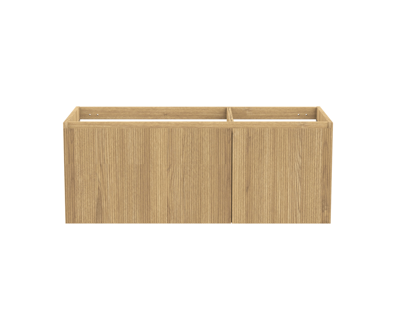 Balmani Fila zwevende wastafelonderkast 120 x 55 cm asymmetrisch links fineer natuur eik 4 lades