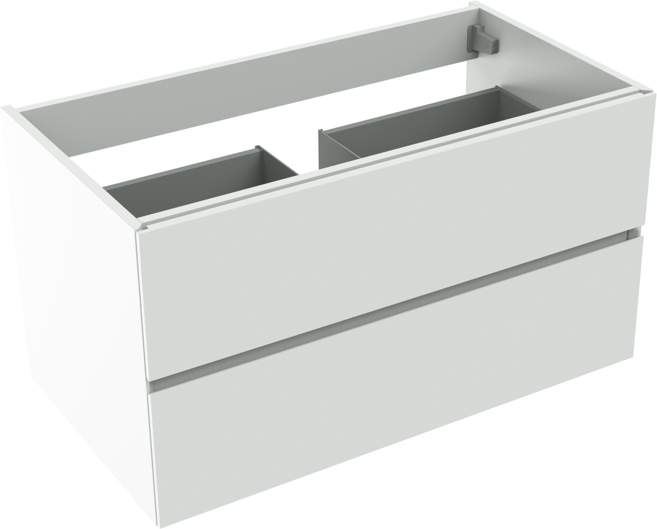 Storke Edge zwevende wastafelonderkast 95 x 52 cm mat wit 2 lades