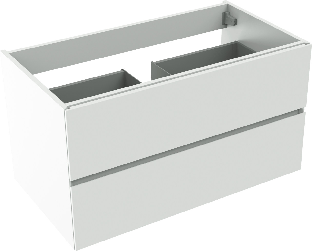 Storke Edge zwevende wastafelonderkast 95 x 52 cm mat wit 2 lades