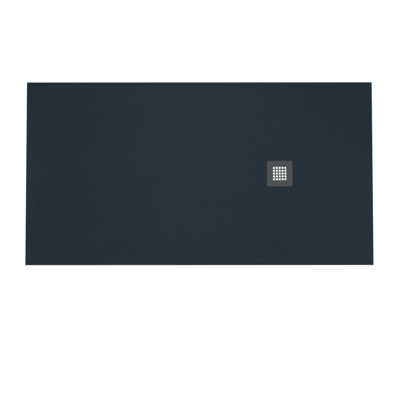 Balmani Vega douchebak 170 x 90 cm composietmarmer grafietgrijs leisteenstructuur