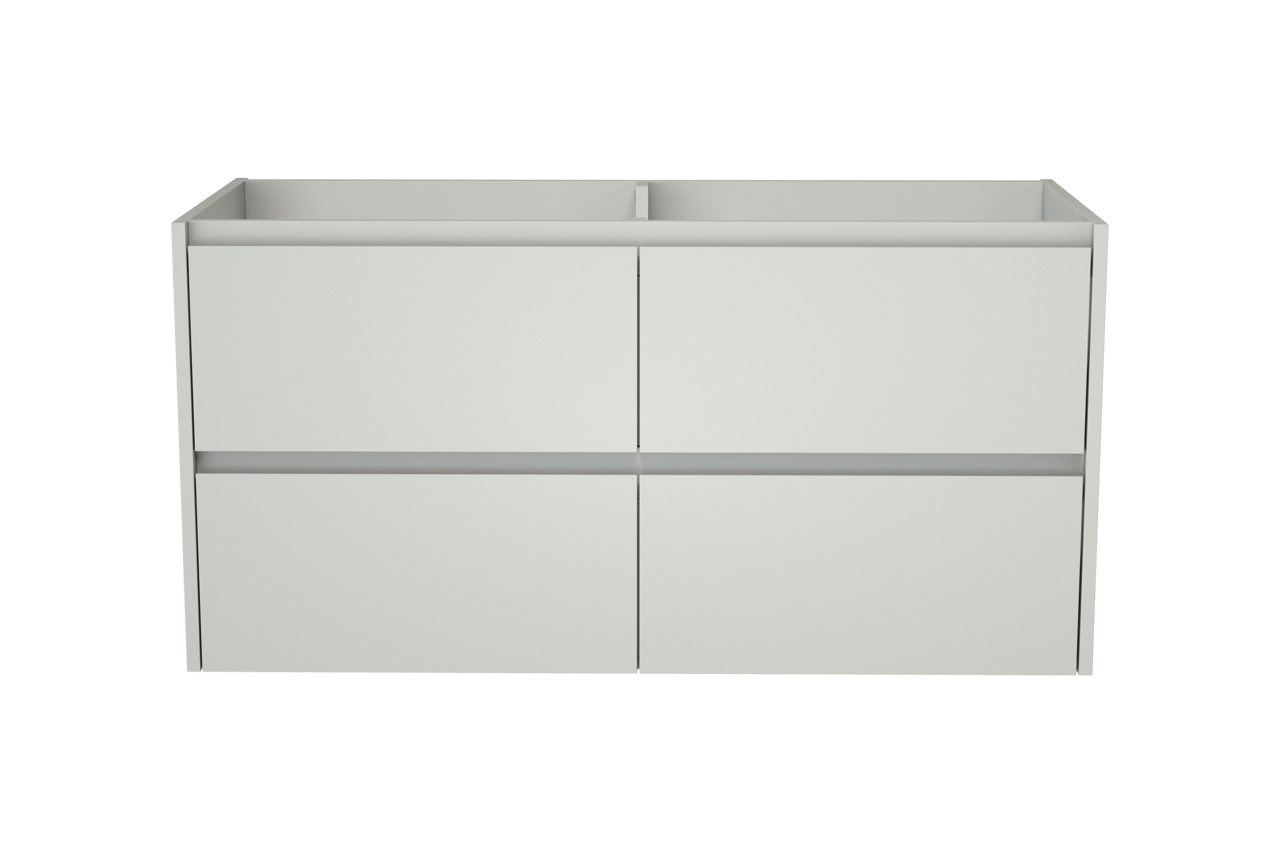 Storke Seda hängender Waschbeckenunterschrank: 120 x 52 cm, Weiß matt, 4 Schubladen