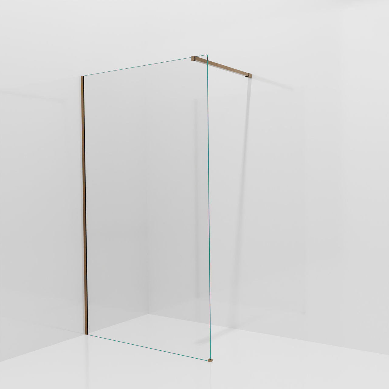 Balmani Modular inloopdouche: 120 x 200 cm, Helder glas met coating, Brushed Rosegold profielen