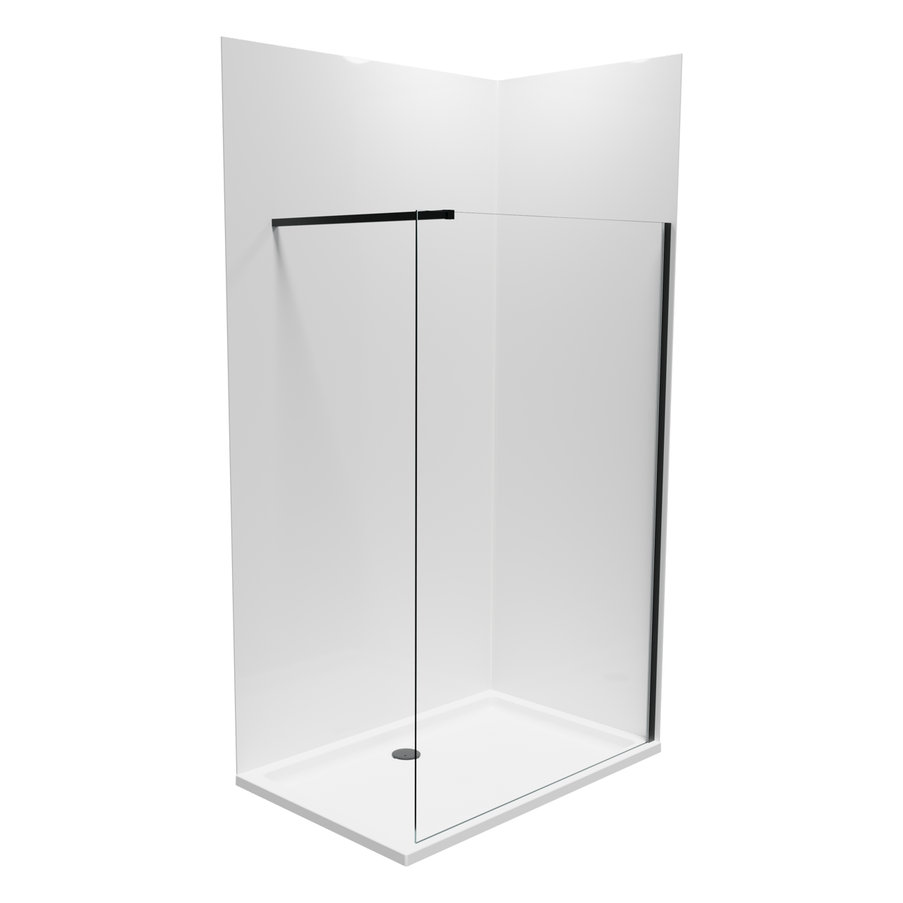 Linie Wall panneaux muraux de douche 140 x 90 x 260 cm acrylique blanc brillant