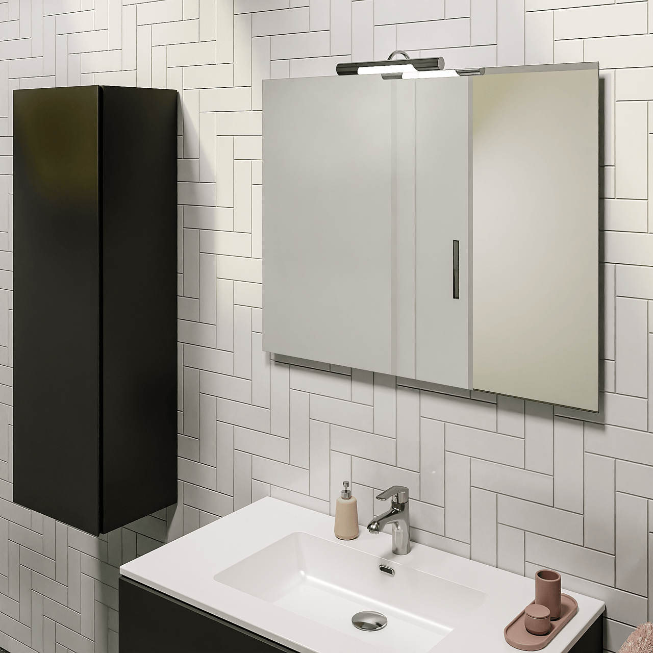 Storke Soto Badspiegel: Rechteckig, 95 x 75 cm