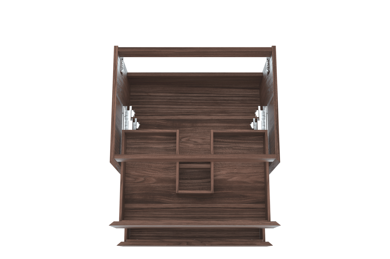 Balmani Mitra meuble sous-vasque suspendu 75 x 55 cm plaqué noyer 2 tiroirs