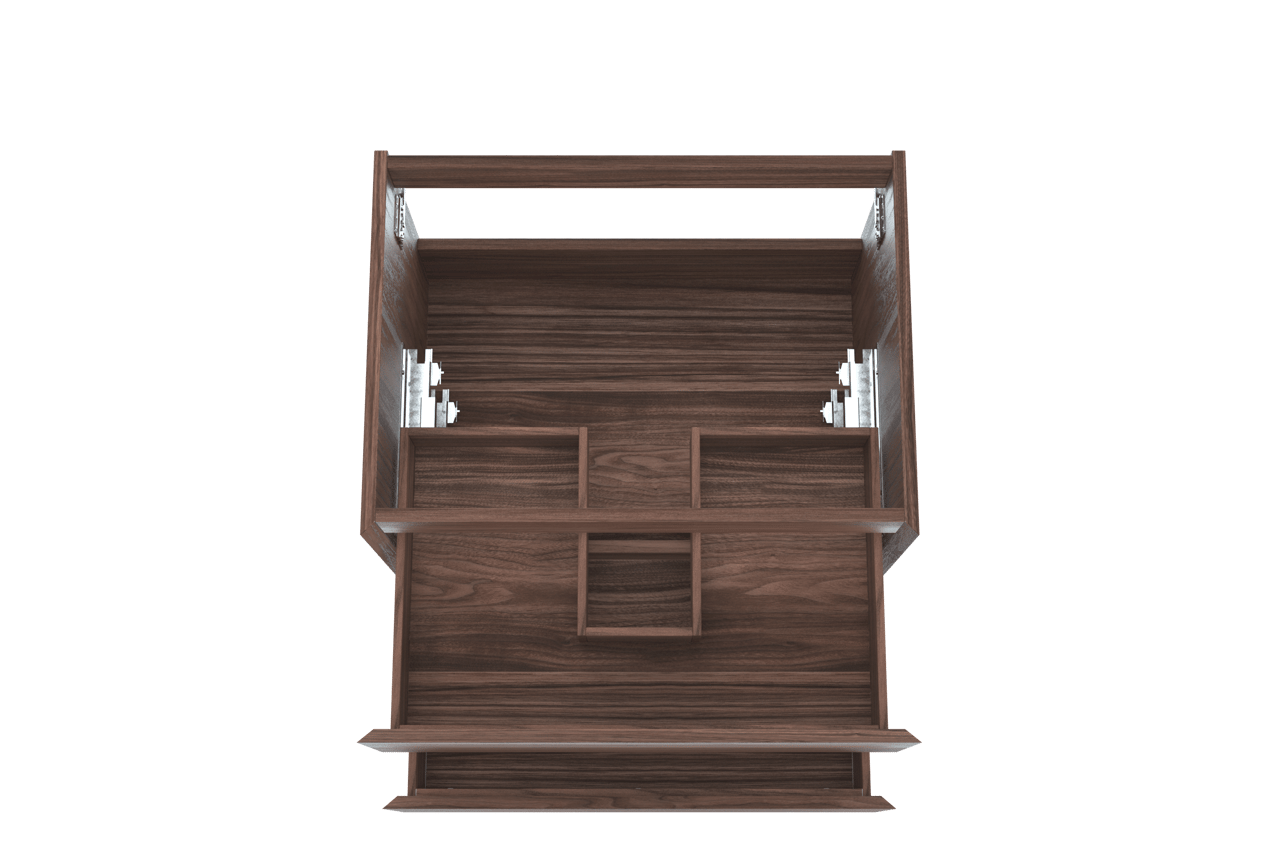 Balmani Mitra meuble sous-lavabo suspendu 75 x 55 cm placage noyer 2 tiroirs