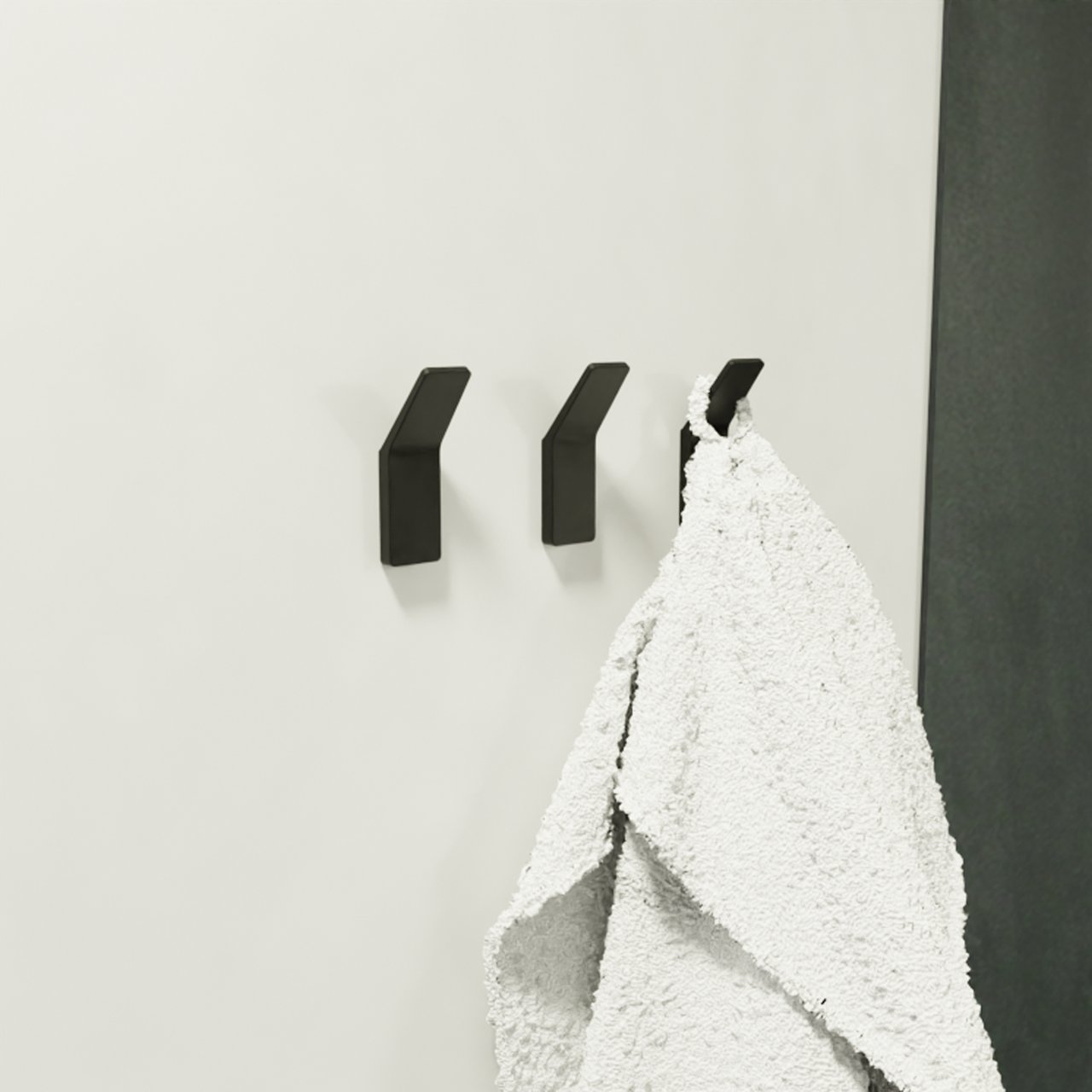 Balmani Amo set haakjes 3 stuks mat zwart