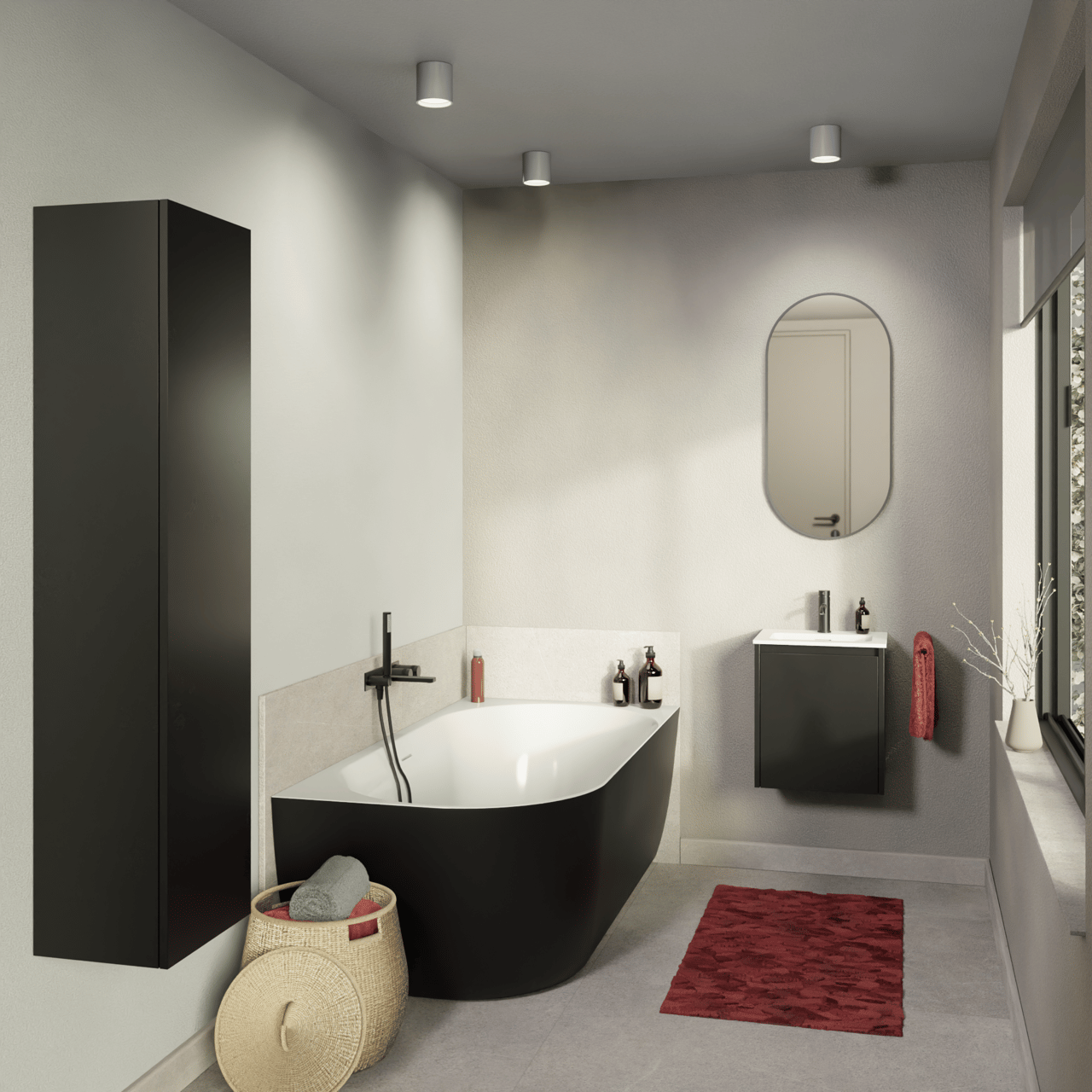 Storke Mata enkele wastafel matte Solid Surface 45 x 35 cm