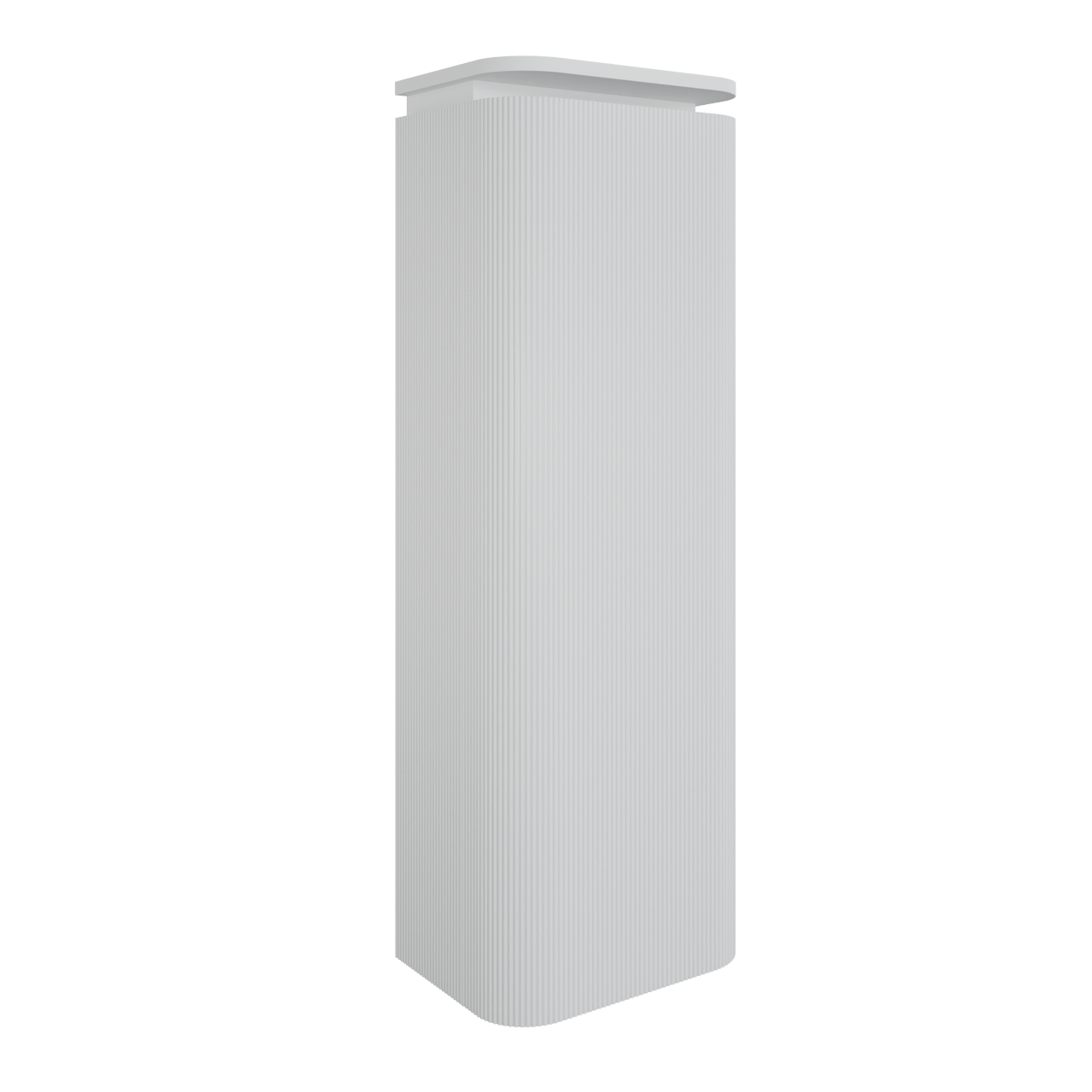 Balmani Moon zwevende badkamerkast links mat wit 44 x 32 x 130 cm vert. sym. groef