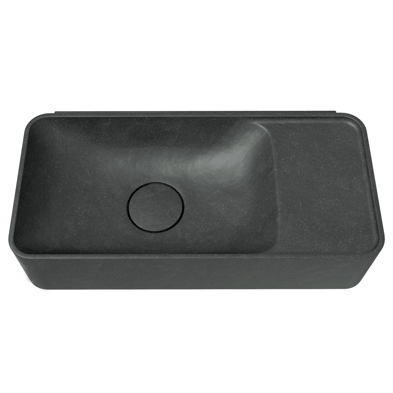 Balmani Fara Handwaschbecken: Granit, Poliert, 45 x 22 cm