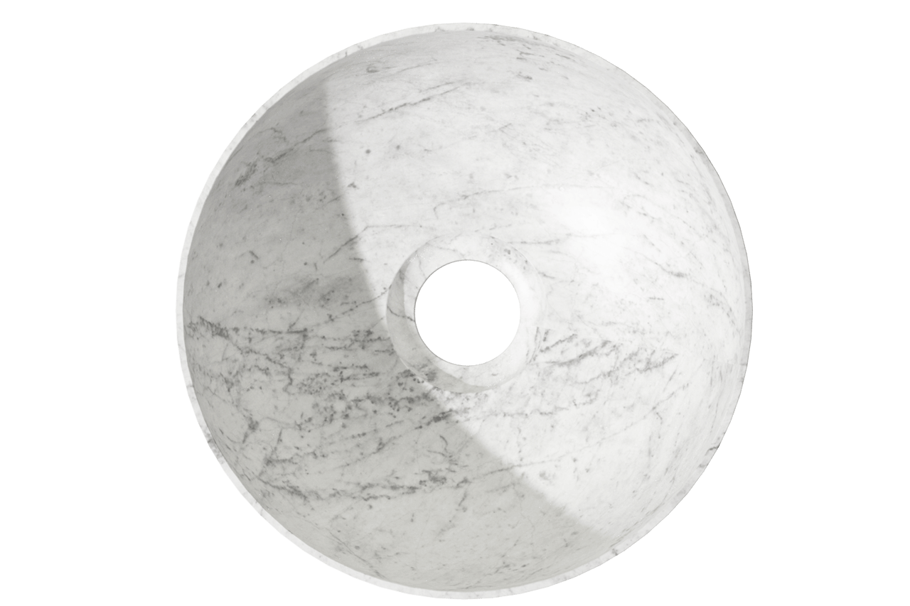 Balmani Bari XS vasque à poser marbre carrara rond Ø 22 cm