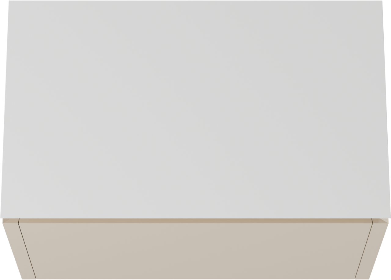 Balmani Eclips zwevend badkamermeubel 90 x 55 cm Sandbeige met Eclips enkel tablet in Solid Surface mat wit