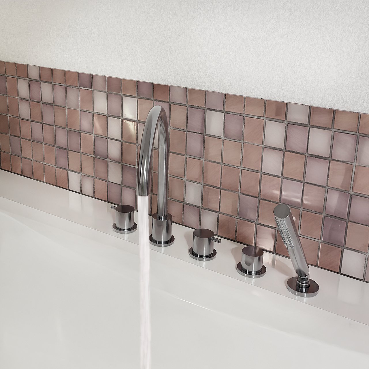 Blaufoss Round 5-gats badrandkraan chroom