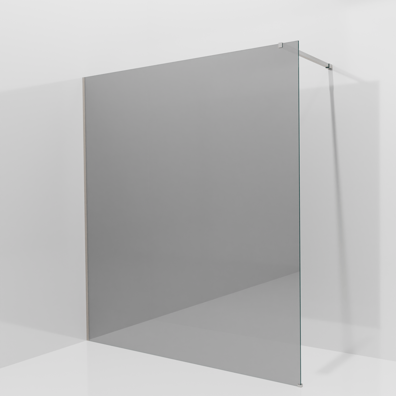 Balmani Modular Walk-In Dusche: 180 x 200 cm, Reflex-Spiegelglas, Profil Brushed CoolMetal