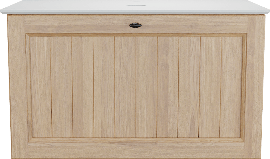 Balmani Lemon meuble salle de bains suspendu 90 x 55 cm, placage chêne naturel avec Facetta tablette simple en blanc mat