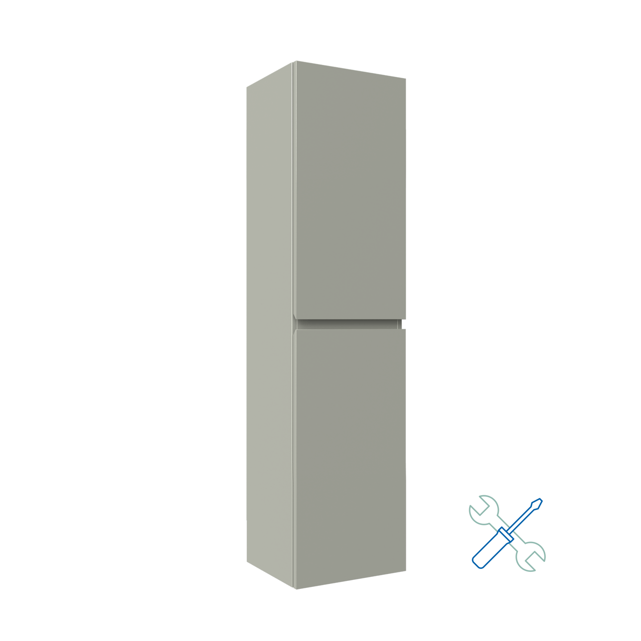 Linie Lado colonne salle de bains à assembler suspendu greige 35 x 30 x 140 cm