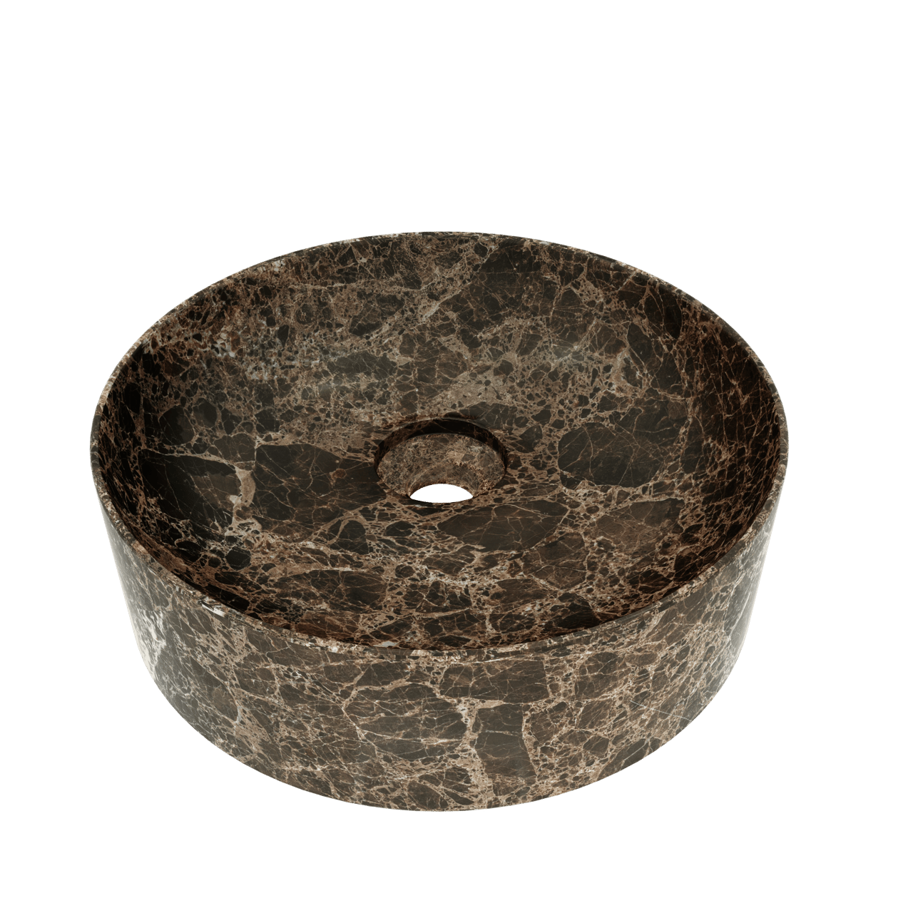 Balmani Fato waskom Dark Emperador marmer rond Ø 37,5 cm