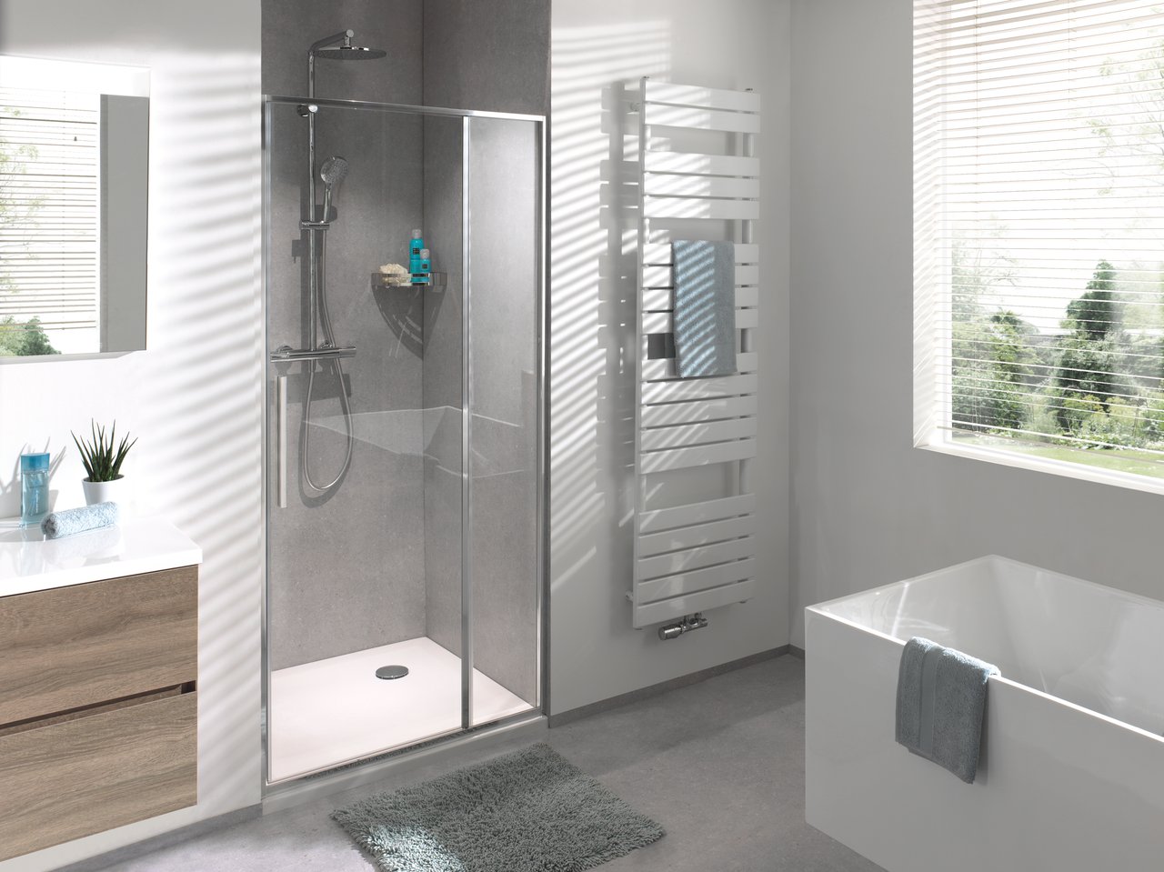 Luca Varess Morano douche draaideur 120 x 190 cm helder glas glans chroom profiel