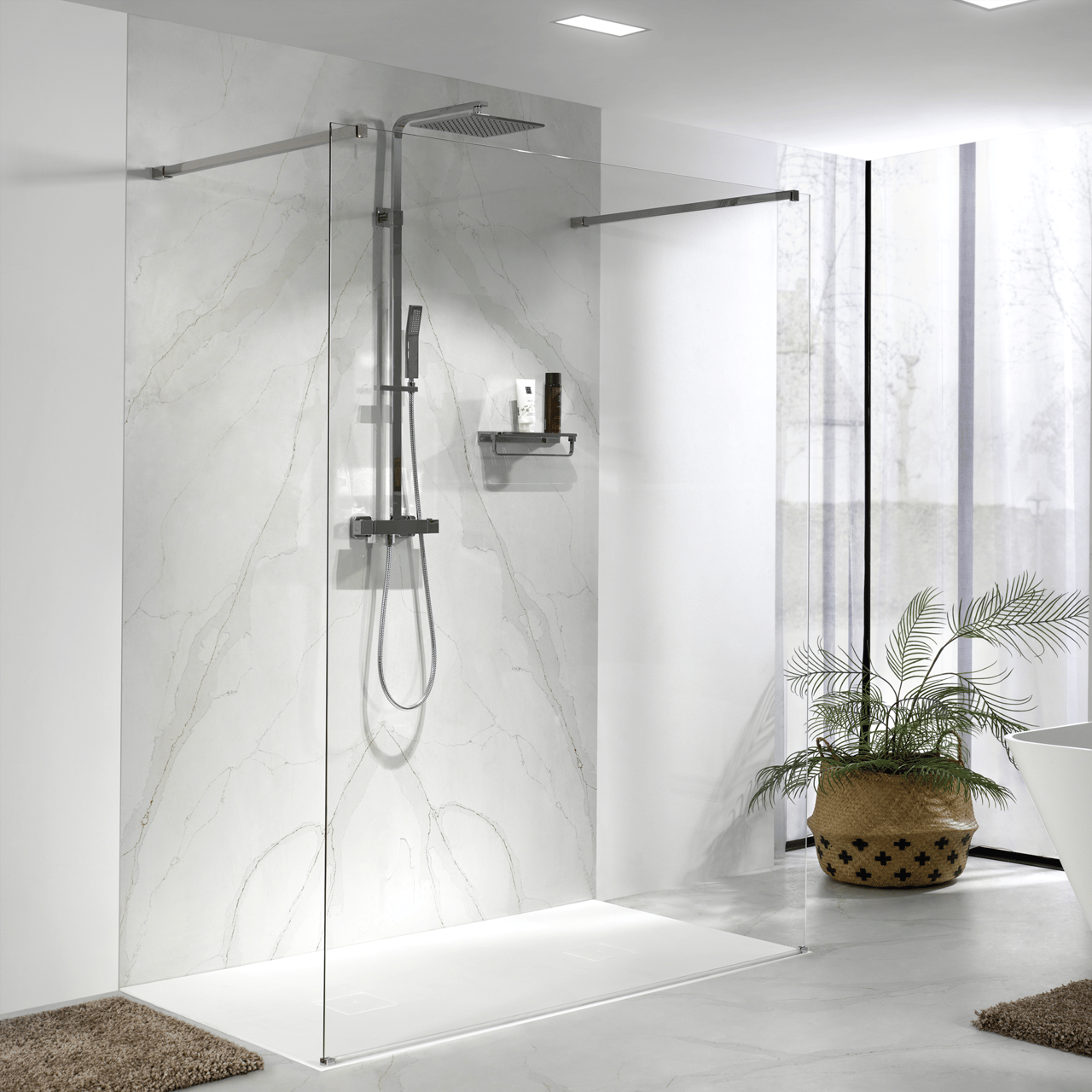 Blaufoss Phantom 250 colonne de douche de pluie mitigeur thermostatique chrome brillant