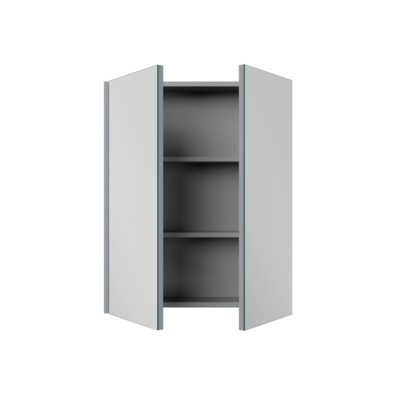 Linie Montro Spiegelschrank Bad: 60 x 75 cm, Blau Anthrazit