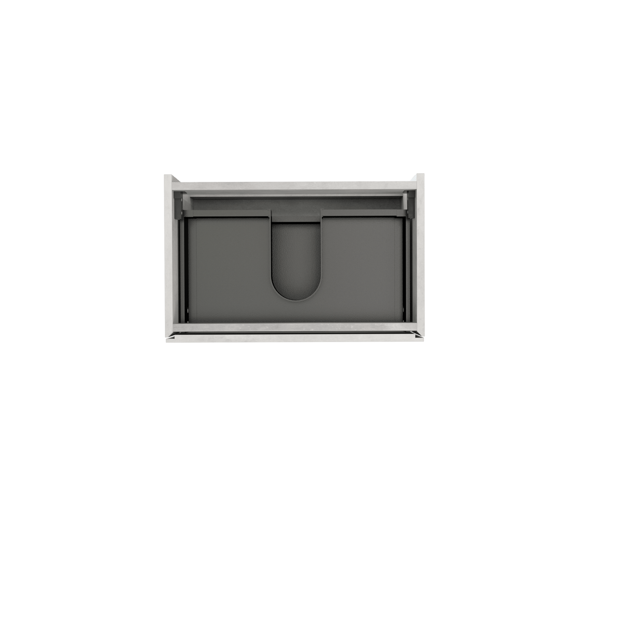 Storke Edge hängender Bad-Unterschrank 60 x 40 cm Beton silbergrau 2 Schubladen