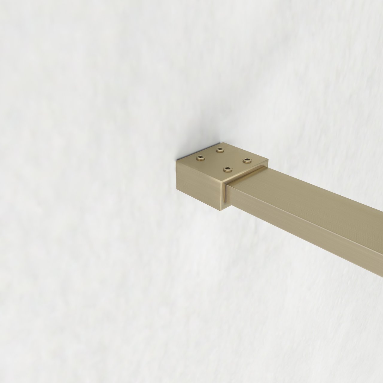 Balmani Modular Walk-In Dusche: 140 x 200 cm, Klarglas, Profil Brushed Champagne Gold