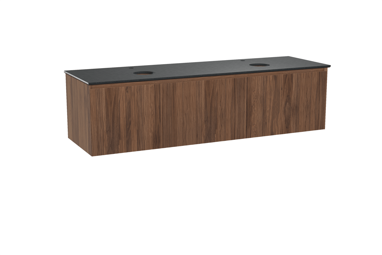 Balmani Fila Badmöbel Set mit Facetta Waschtischplatte für Aufsatzwaschbecken