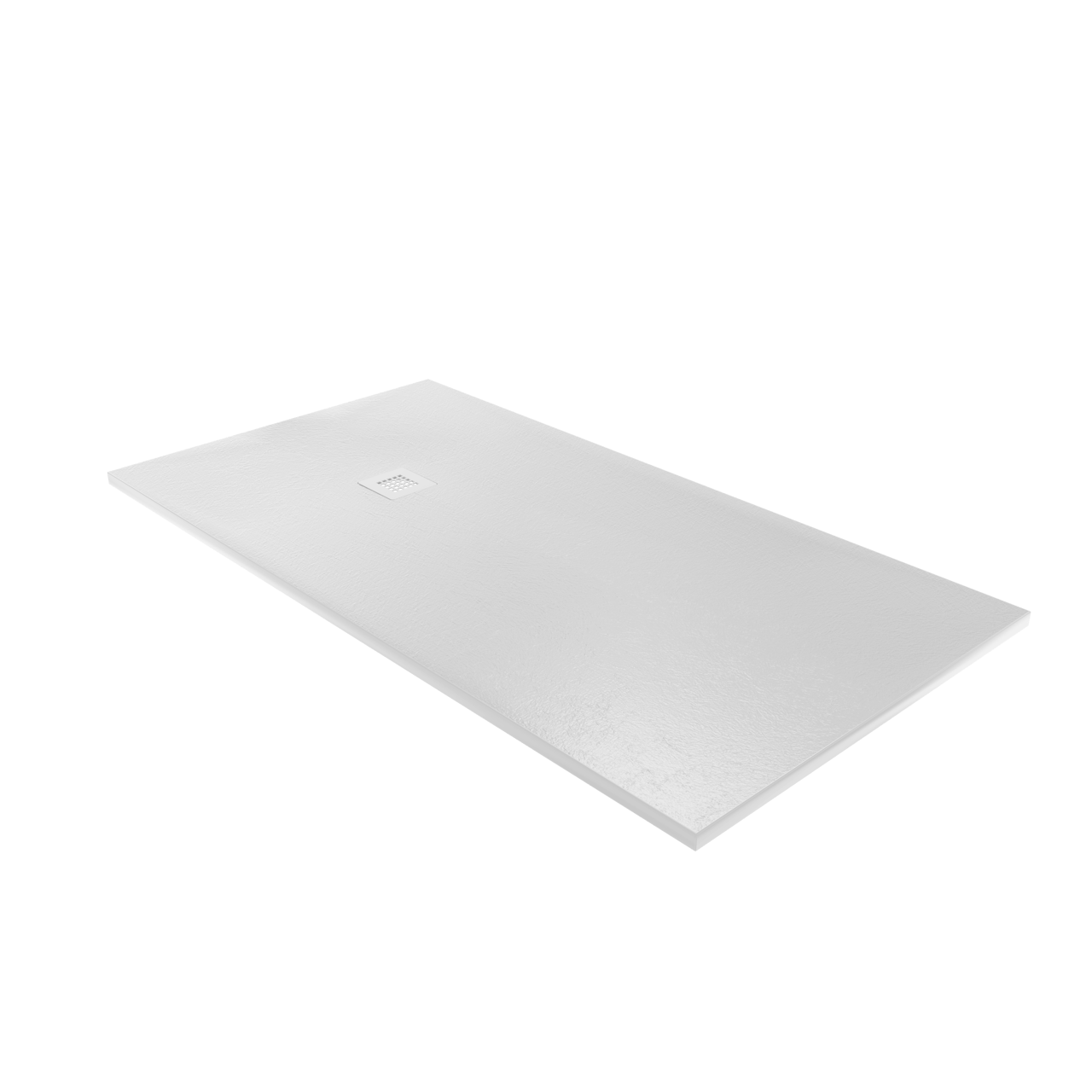 Balmani Vega receveur de douche 170 x 90 cm marbre composite blanc mat texture ardoise