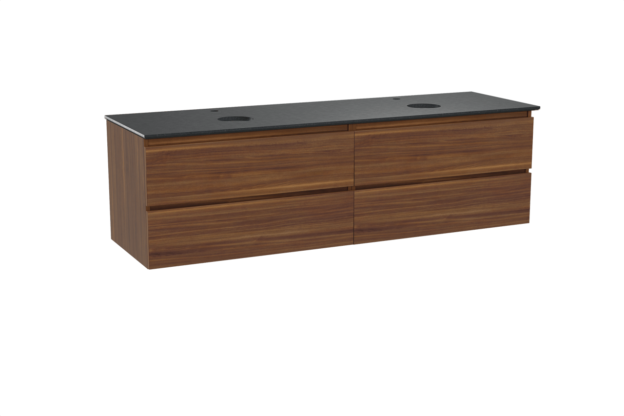 Balmani Lucida meuble salle de bains avec tablette pour vasques Facetta