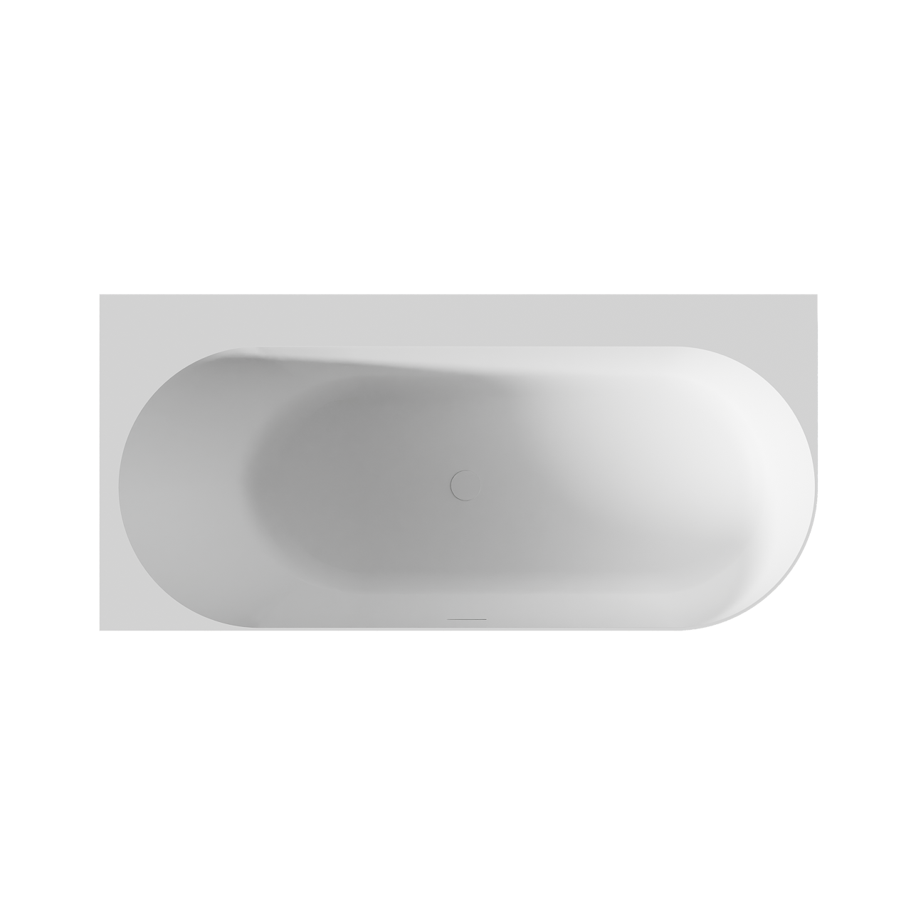 Balmani Scala baignoire d'angle gauche baignoire pour deux 175 x 80 cm Solid Surface blanc mat