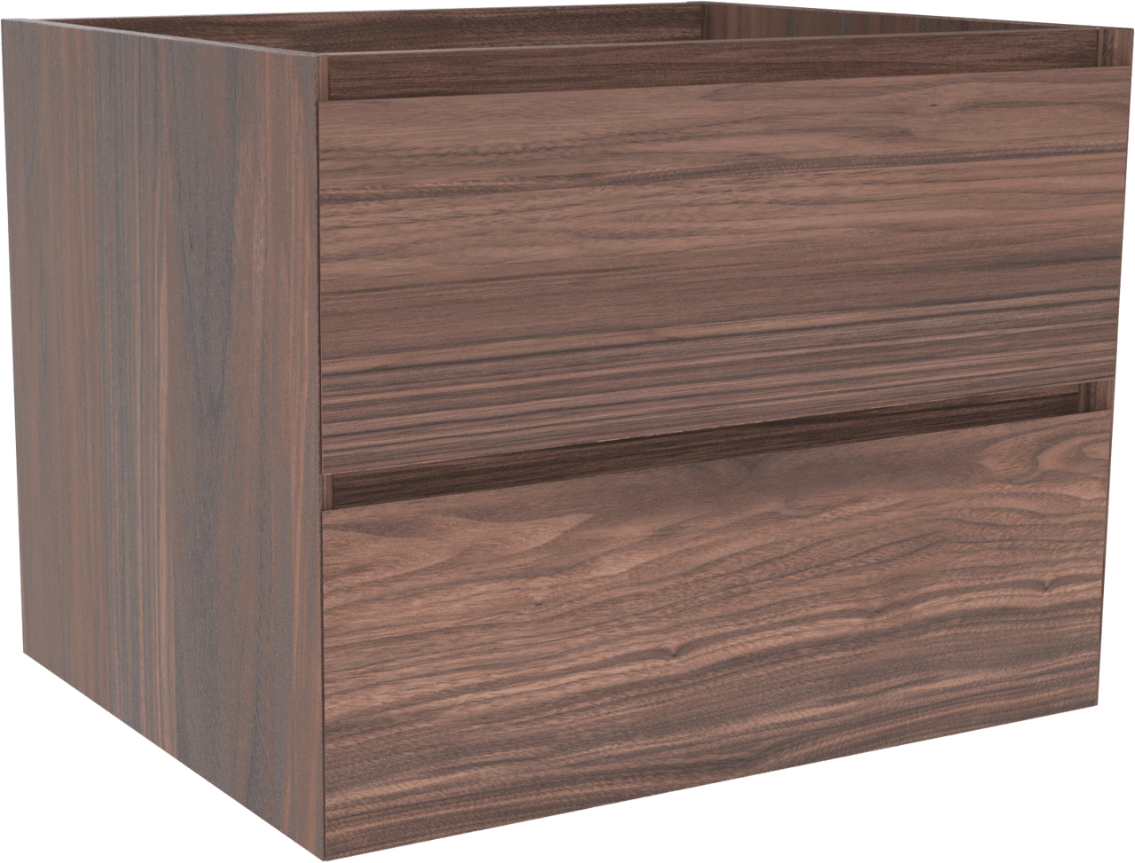 Balmani Mitra meuble sous-lavabo suspendu 67,5 x 55 cm placage noyer 2 tiroirs