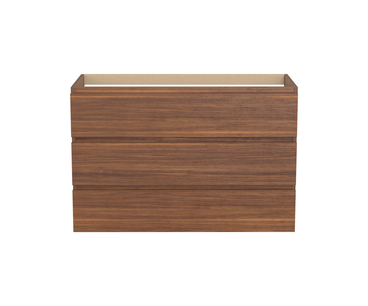 Balmani Lucida stehend Bad-Unterschrank 120 x 55 cm, Amerikanischer Nussbaum, 3 Schubladen