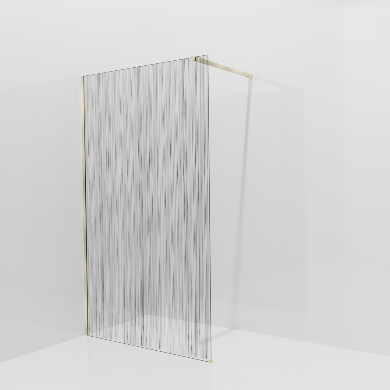 Balmani Modular Walk-In Dusche: 120 x 200 cm, Mikado, inklusive Coating, Profil Brushed Champagne Gold