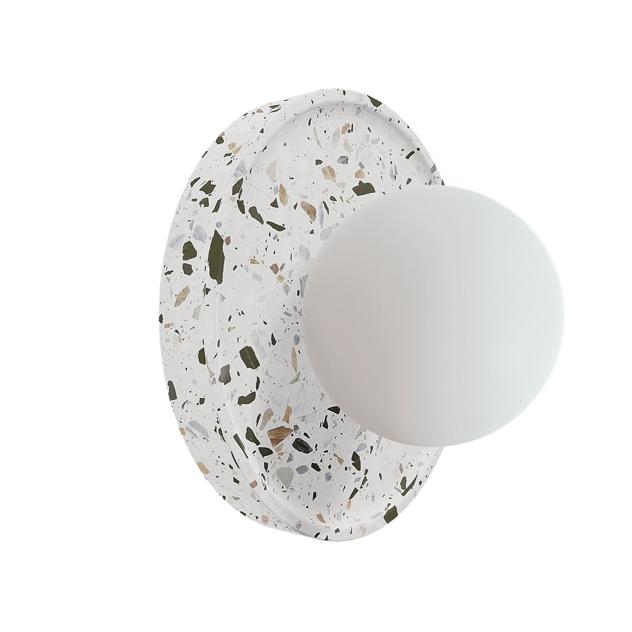 Balmani Pelota Disc small LED Luminaire 16 cm blanc/noir terrazzo
