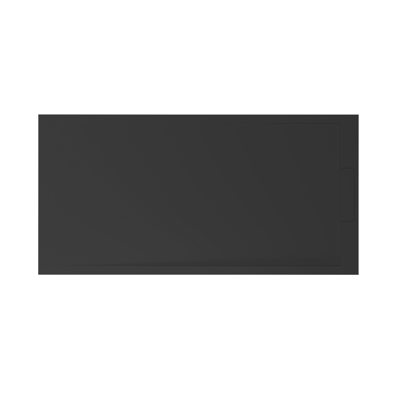 Balmani Andes duschwanne 180 x 90 cm Top Solid Schwarz Matt