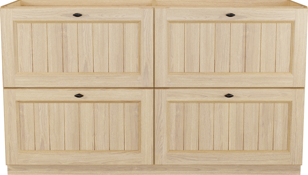 Balmani Lemon meuble sous-vasque a poser 150 x 55 cm Plaqué chêne naturel 4 tiroirs